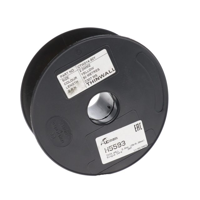 THIN WALL 2.0mm (28/0.30mm) YELLOW Single Core 30M photo 3