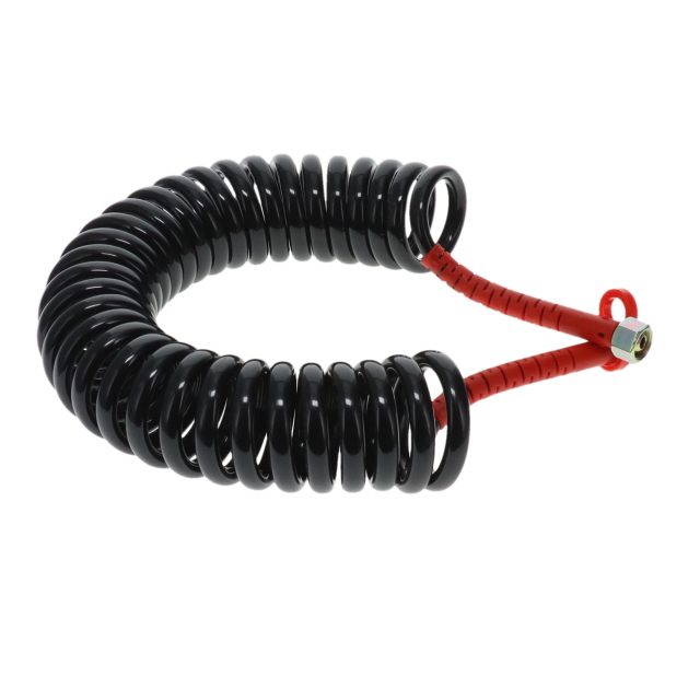 DIN Air Coil - 4m - Black with Red Tail 2x M18F Ends photo 4