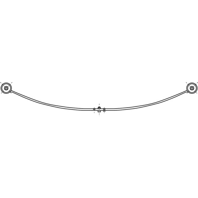 SINGLE LEAF SPRING FORD TRANSIT MK8 REAR