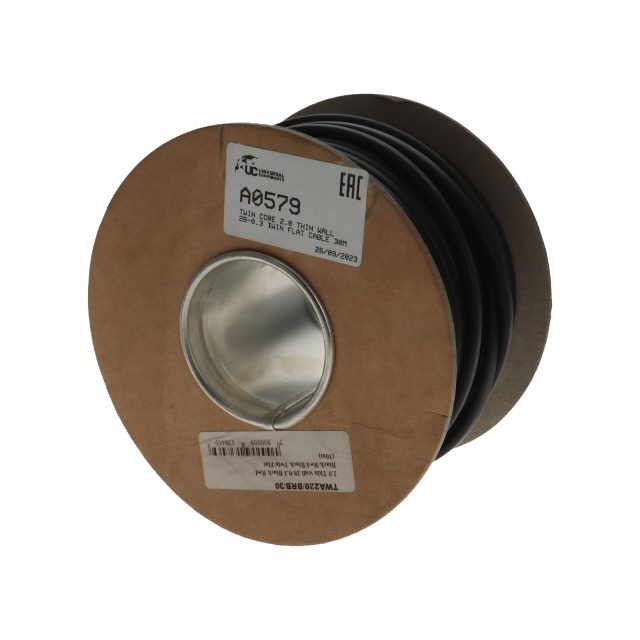 Twin core 2.0 thin wall 28-0.3 twin flat cable 30M