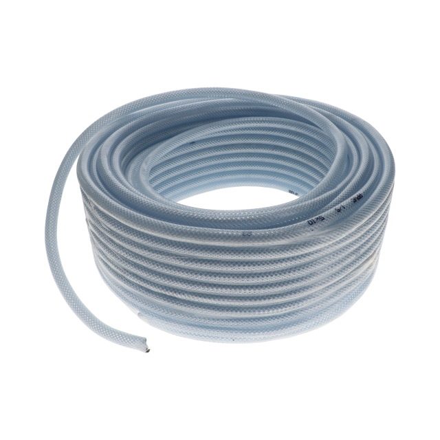 CLEAR BRAIDED PVC 5MM ID 10MM OD 30MTR 300PSI