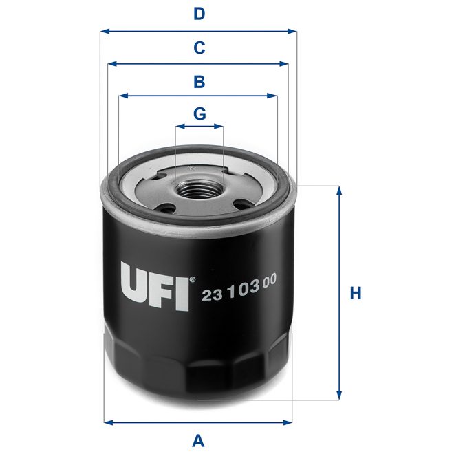UFI OIL FILTER 23 103 00 photo 2