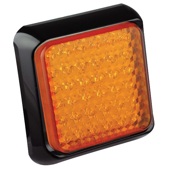 Square Indicator Lamp - Black Bracket