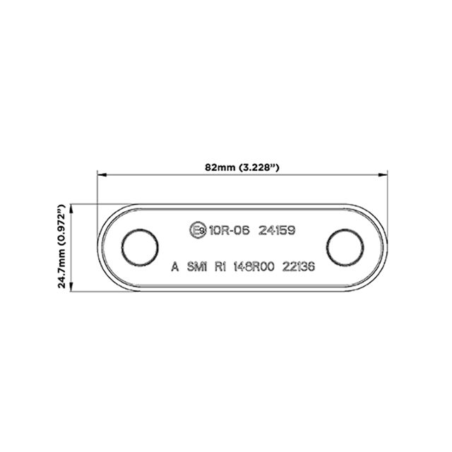 BLUE FLUSH FIT LED MARKER LAMP 0.5MTR CABLE photo 4