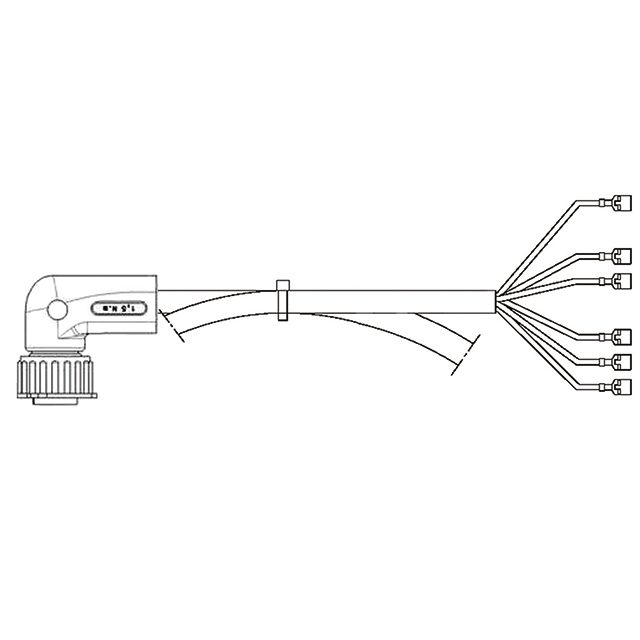 FCA - Rear Lamp Harness 7 pin 90° connector 4000 mm photo 2