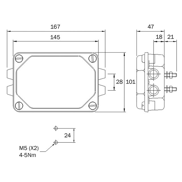 M111 Junction Box with 8 Way Terminal Block Single Height photo 2