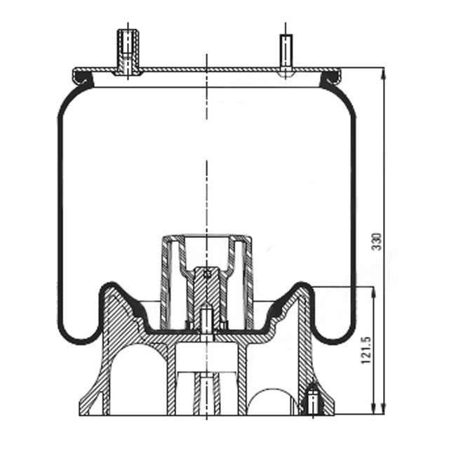 AIR SPRING ASSEMBLY (ASK047) PLASTIC PISTON WW SMB