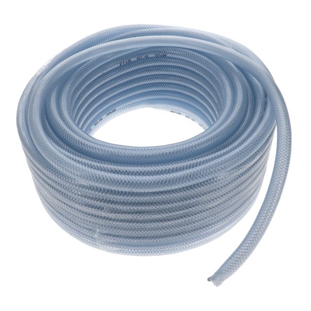 CLEAR BRAIDED PVC 8MM ID 13MM OD 30MTR 225PSI
