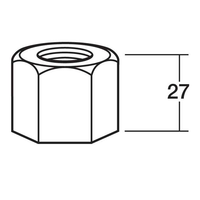 WHEELNUT M22X1.5MM D=27MM AF=32MM