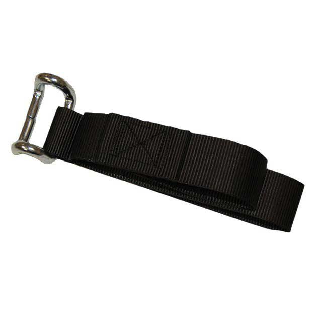 Bottom Strap Load Restraint - 750mm Long Webbing, 43mm Wide - Black