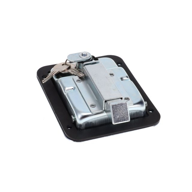 Recessed Large Paddle Handle Zinc Plated c/w gasket & 2 keys photo 2