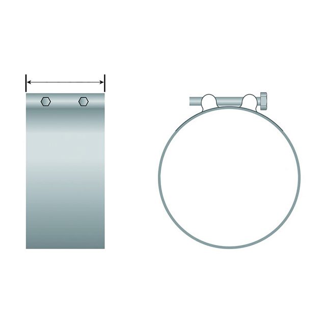 STANDARD FLAT CLAMP FLEX OD 5" PIPE OD 5"