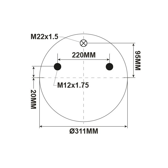 AIR SPRING ASSEMBLY (ASK026) SINGLEMOUNT GIGANT photo 2