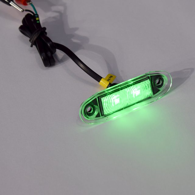 GREEN LED MARKER C/W 500MM FLY LEAD
