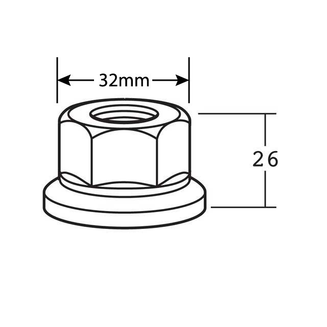 Wheel Nut M22X1.5 RHT 32mm A/F photo 3