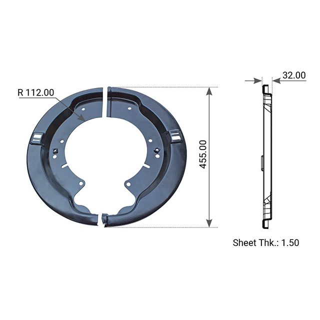 Dust cover - Wheel set only to suit MAN