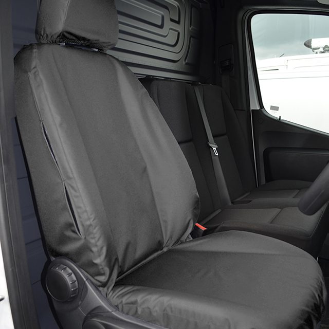 Mercedes Sprinter Van 2018+ Driver's Seat Black Seat Covers