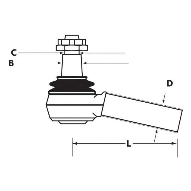 TRACK ROD END - ANGLED  RHT