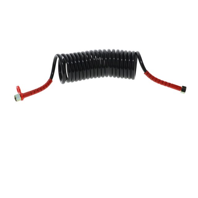 DIN Air Coil - 4m - Black with Red Tails - 2xM18F