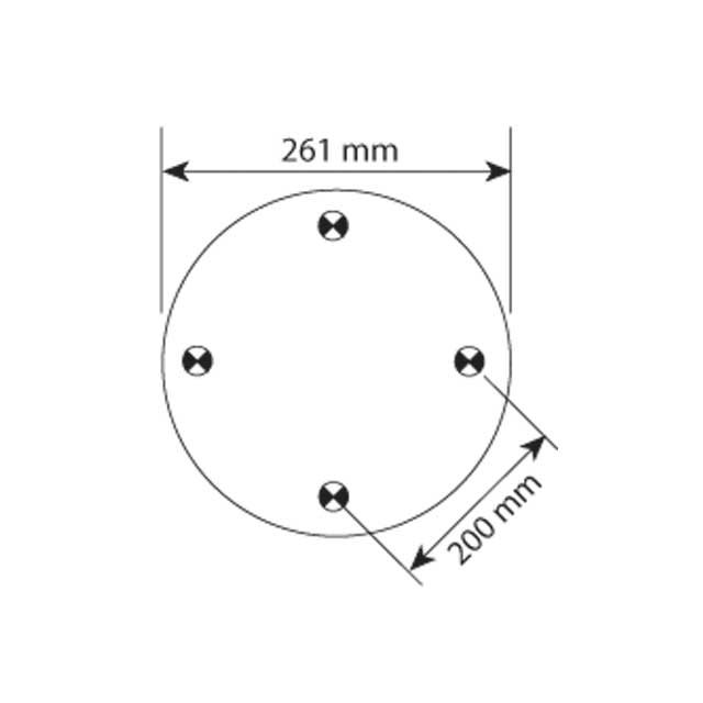 AIR SPRING ASSEMBLY (TBA) M16 INLET 3 STUD TOP DAF BUS photo 4