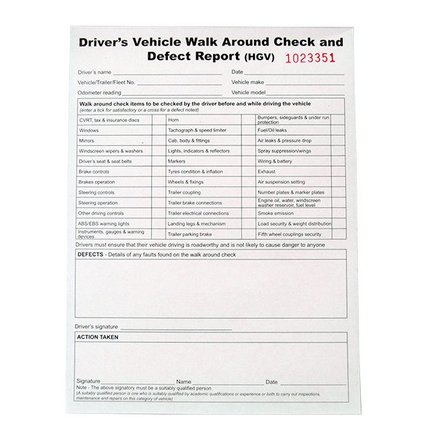 Numbered Driver Defect Book RSA (Ireland) 50 pages photo 2