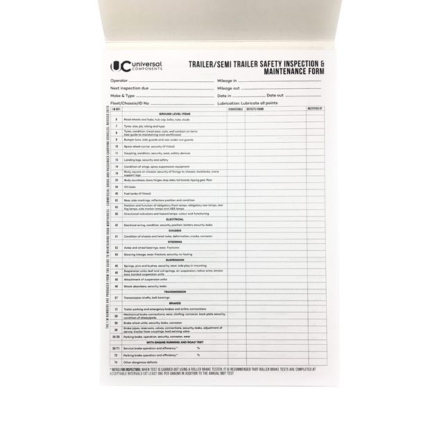 Trailer Inspection & Maintenance Form 60 pages photo 2
