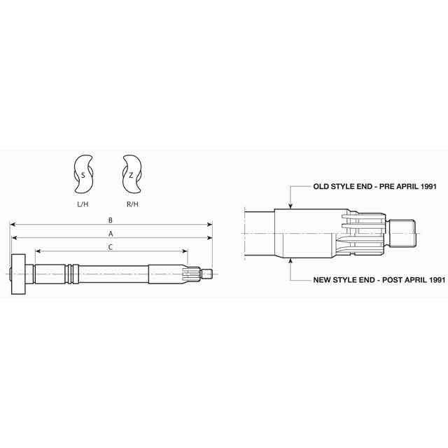 CAMSHAFT LH BPW O/A LENGTH 634MM photo 2