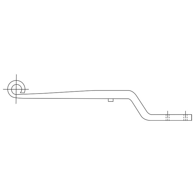 Straight Trailing Arm Cranked - 1 Leaf M30 Bush