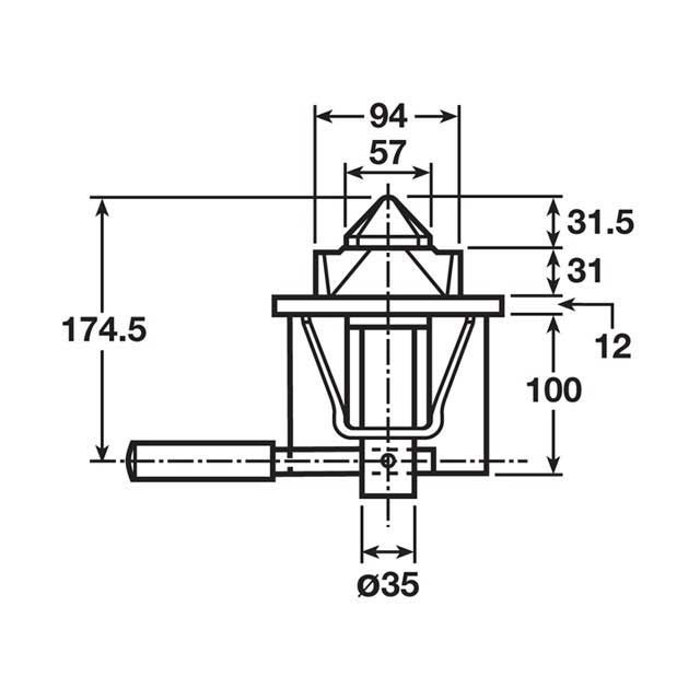 Twistlock Assembly - Loose Straight Round Handle photo 2