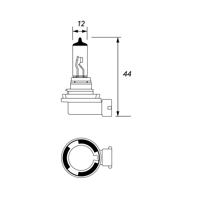 H11 Spotlight Bulb 24v 70w PGJ19-2