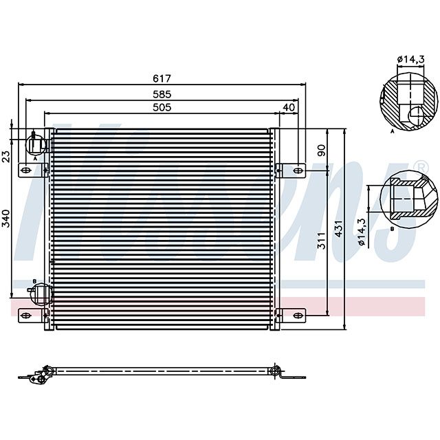 NISSENS CONDENSER TO SUIT DAF