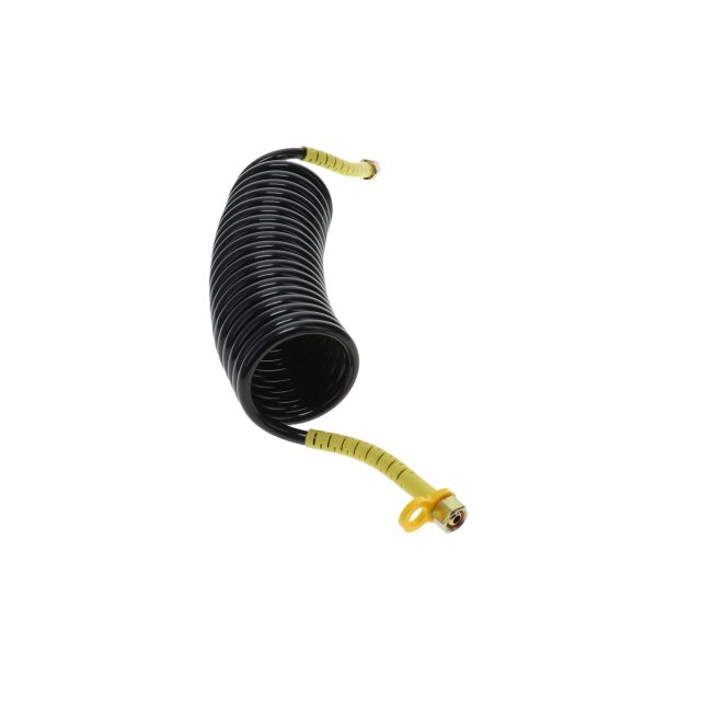 DIN Air Coil - 4m - Black with Yellow Tails - 2xM18F photo 4