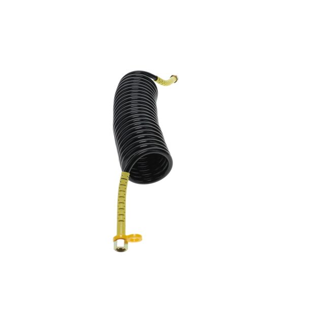 DIN Air Coil - 4.5m - Black with Yellow Tails - 2xM18F photo 4