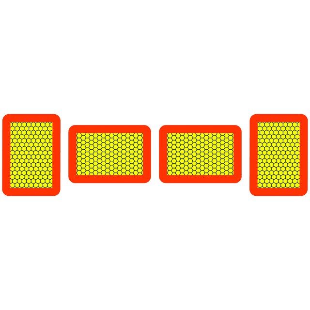 MARKER BOARD ECE70.01 (TYPE 8) SET OF 4 ALUMINIUM