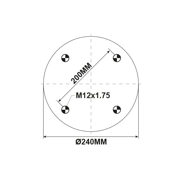 AIR SPRING ASSEMBLY (ASK001) PLASTIC PISTON MERITOR photo 3
