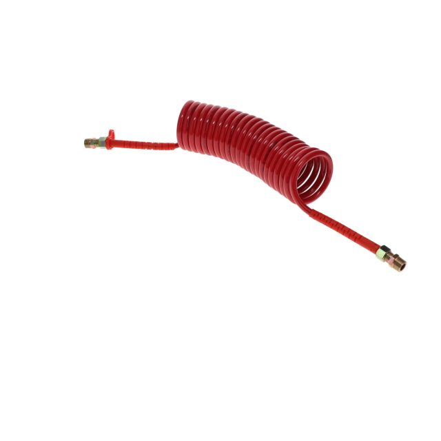 DIN Air Coil - 4.5m - Red With Red Tails - 2xM18F & 2xR1/2" photo 2