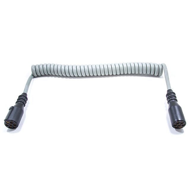 7 Core Grey Coil - Autoprene Moulded Black Plugs - Normal N Type - ISO1185