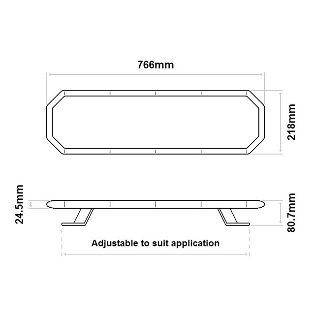 Raider Lightbar 30" 766MM 10 Led Module 12/24V R65 photo 4