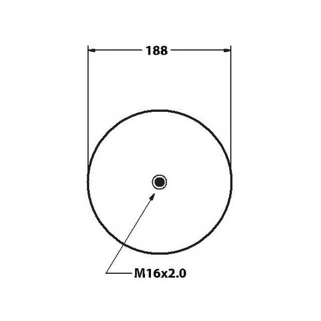 AIR SPRING ASSEMBLY (ASK052) STEEL PISTON DAF photo 3