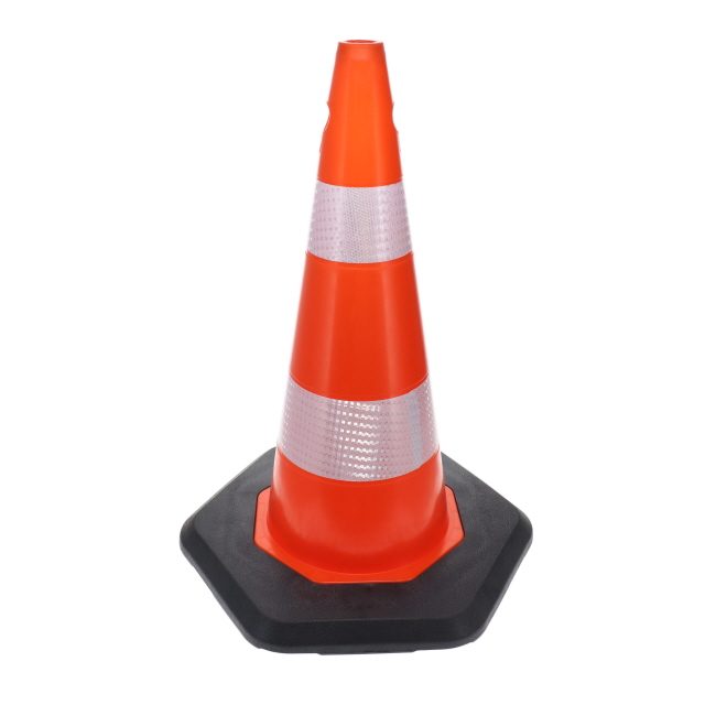700MM ECOLIGHT TRAFFIC CONE - DOUBLE BAND - HEAVY BASE photo 3