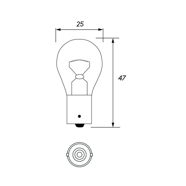 PKT10 24V 21W BA15S