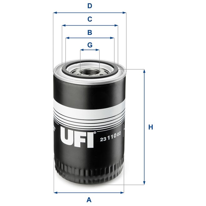 UFI OIL FILTER 23 110 02 photo 2