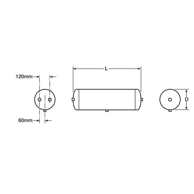 AIR TANK 60LTR X 396MM