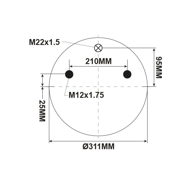 AIR SPRING ASSEMBLY (ASK020) PLASTIC PISTON BPW photo 2