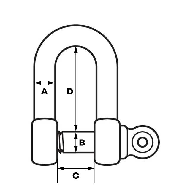 D-SHACKLE 3/4" PIN photo 2
