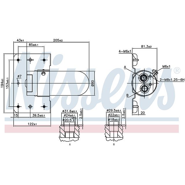 NISSENS RECEIVER DRYER TO SUIT RENAULT