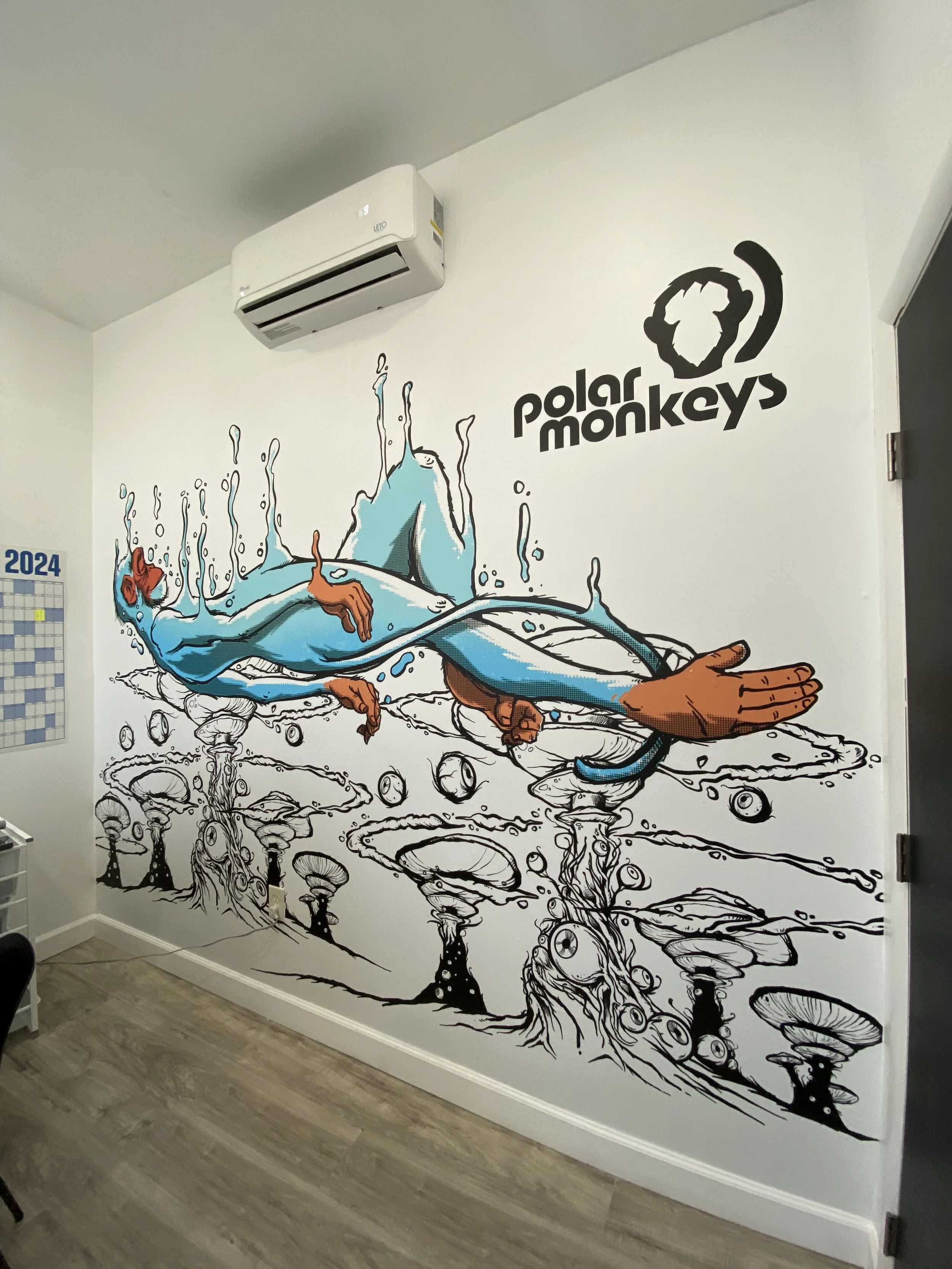 Blank wall before custom wall graphic — MonkeyWolf