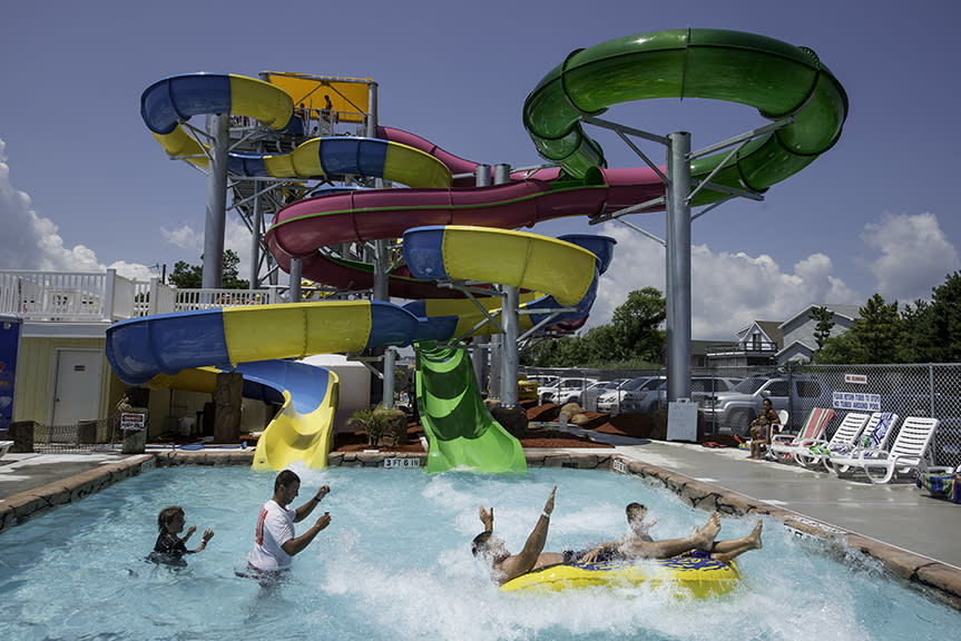 Thunder Lagoon Waterpark water slides and lazy river in Fenwick Island Delaware