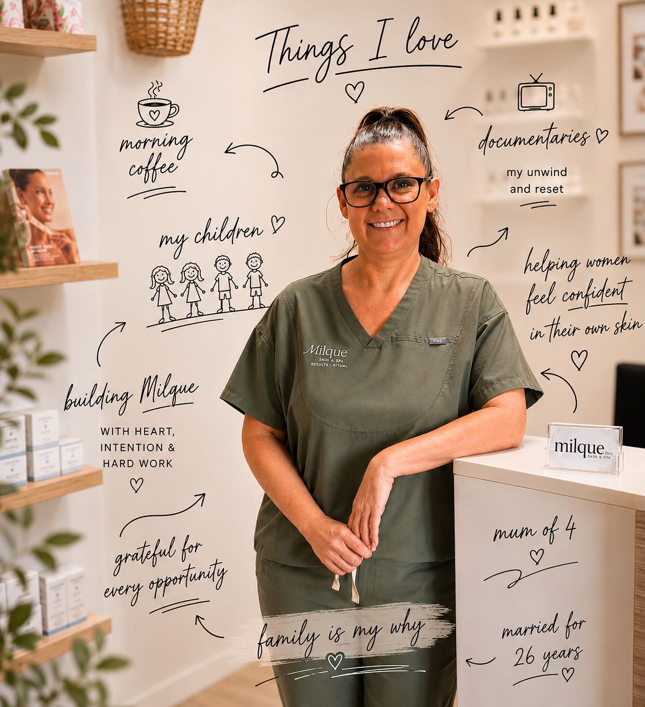 Christine, owner of Milque Skin and Spa