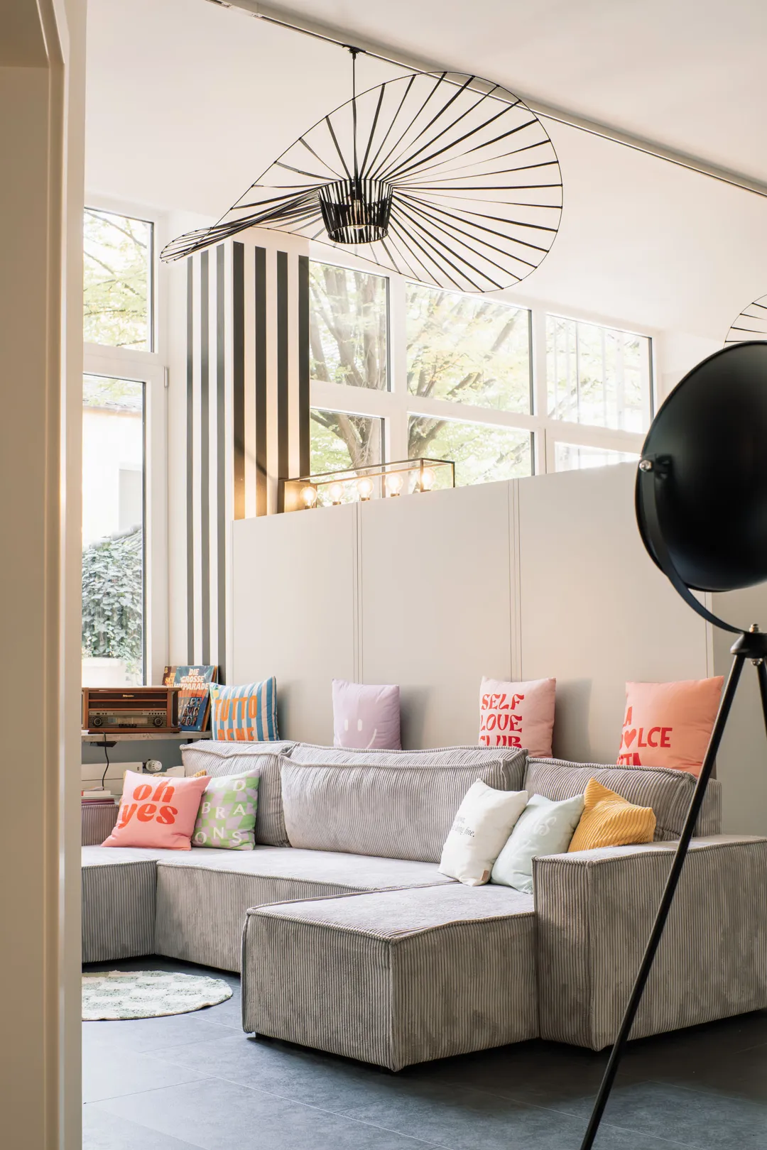 The cosy lounge area at the studio